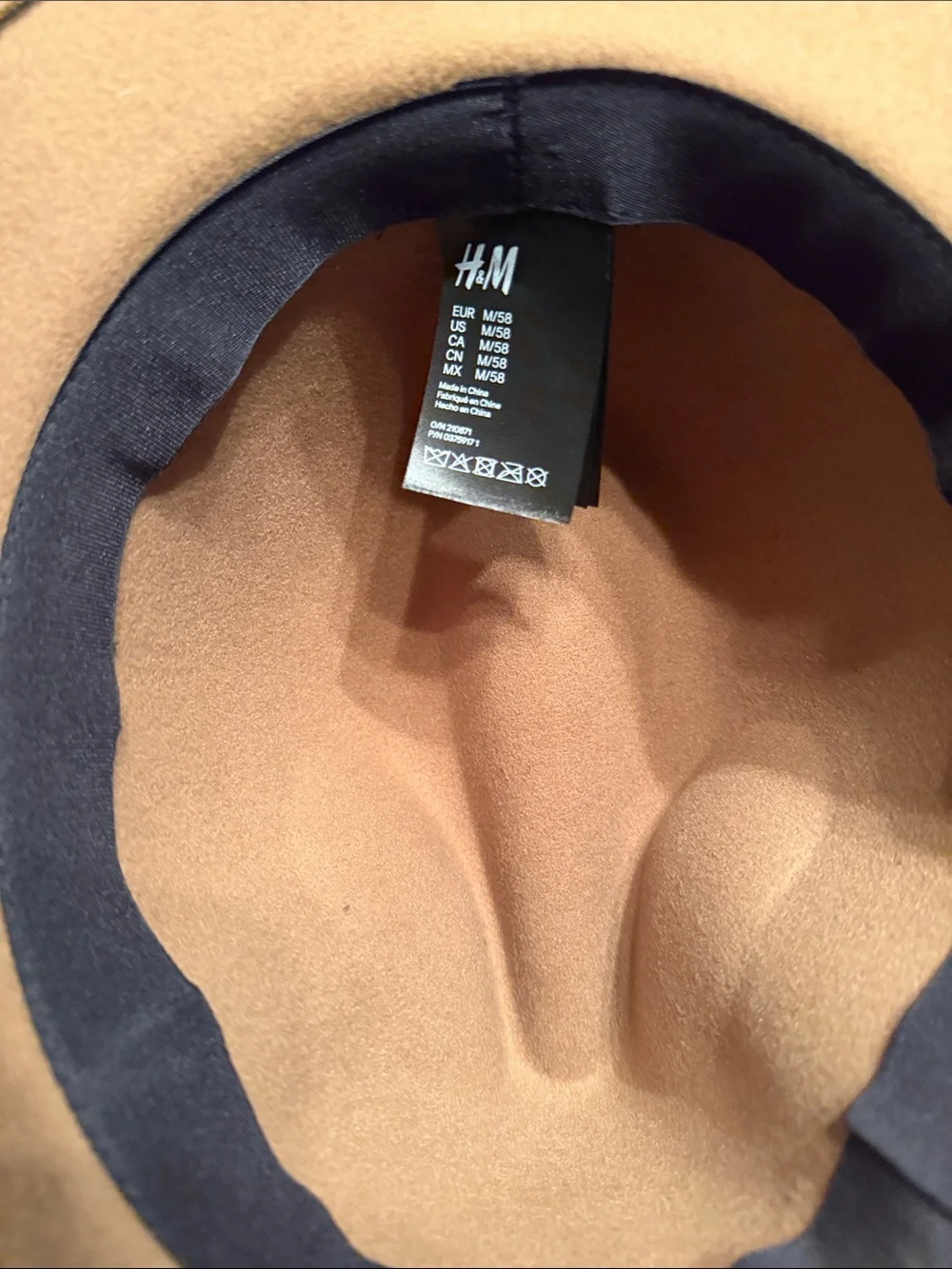 H&M Brown Felt Fedora with Black Band